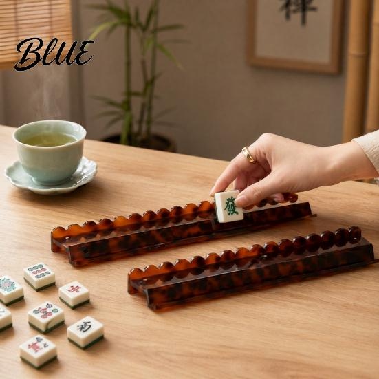 Magnetic Mahjong Pusher 1/4Pcs Rack with Detachable Pusher Scalloped Acrylic Mah Tile Jongg Holder & Set American Accessories Durable