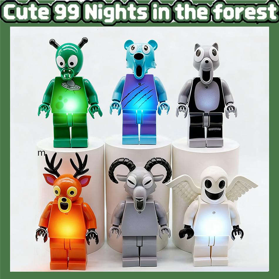 Neu 99 Nächte im Wald Figuren Leuchten Spielzeug Figur Eule Ziege Wolf Hirsch Leuchten Weihnachtsspielzeug Geschenk
