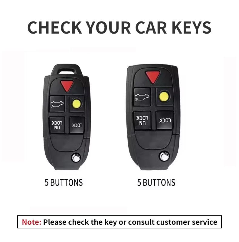 Zinklegering Autosleutelhoes Shell Houder Cover Voor Volvo XC90 XC70 S80 S60 S40 V70 V50 C30 C70 5 Knoppen Autosleutel Beschermer Accessoire