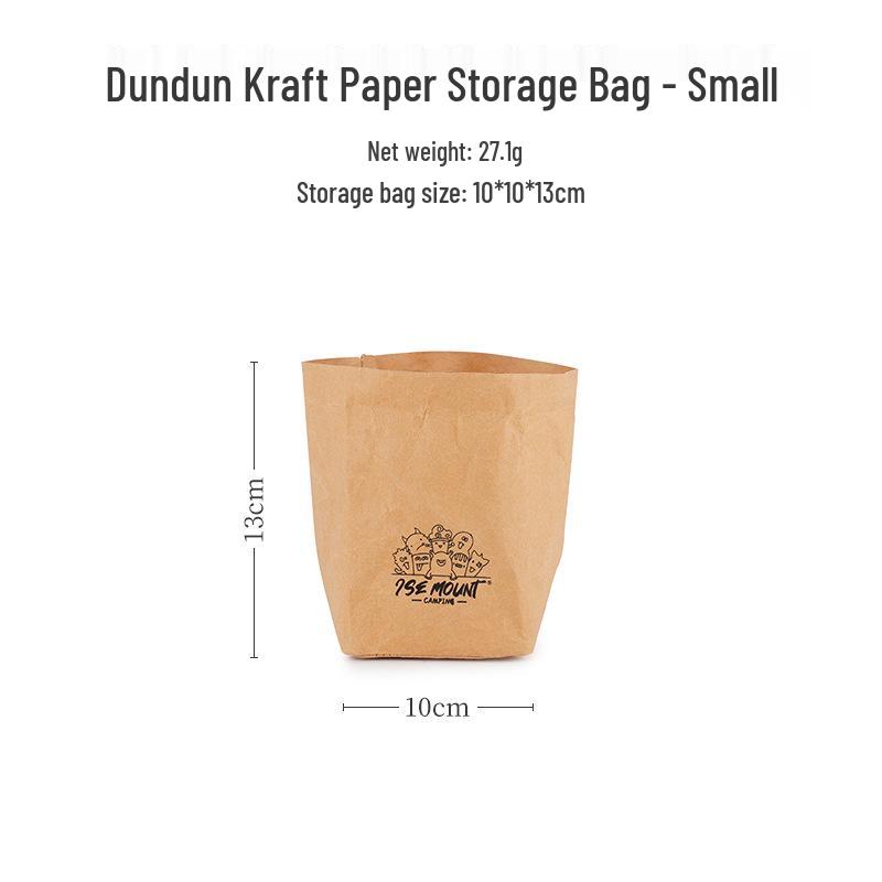ISE MOUNT Outdoor Waterproof Kraft Paper Storage Bag - Large Capacity & Washable