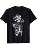 Flower Skull Flower Goth Occult Death Dark Alt Aesthetic T-Shirt Printed T-Shirt Summer Casual Y2K Top Harajuku Wo Clothing