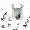 18pcs/lot Black White Butterflies Butterflies 3D PVC Wall Sticker Home DIY Decoration Beautiful Butterfly Living Room for Kids