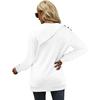 Women Plus Size Pullover Double Layer Round Neck Button Long Sleeve Sweatshirt  Loose Casual Solid T-shirt