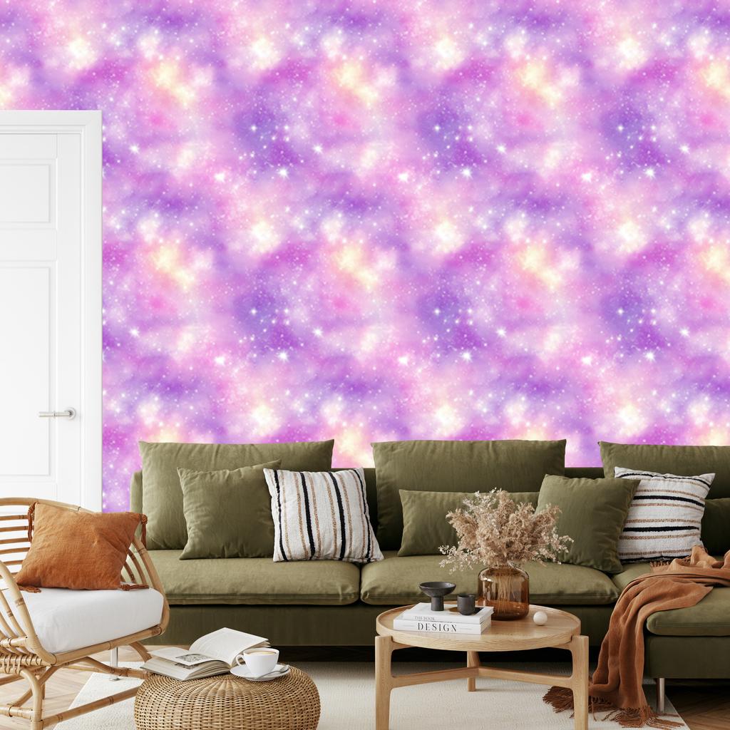 Watercolor Galaxy Lavender Wallpaper, Lavender Background 50x1000