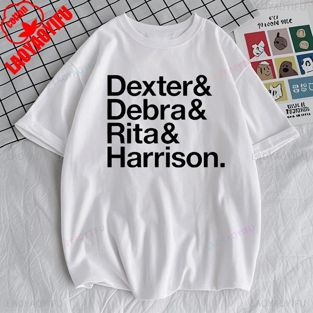 Tričko Tv Play Dexter Morgan Rita Bennett Debra Morgan Pánské Dámské Krátký Rukáv Oblečení Vintage Ležérní Bavlna Volná Trička