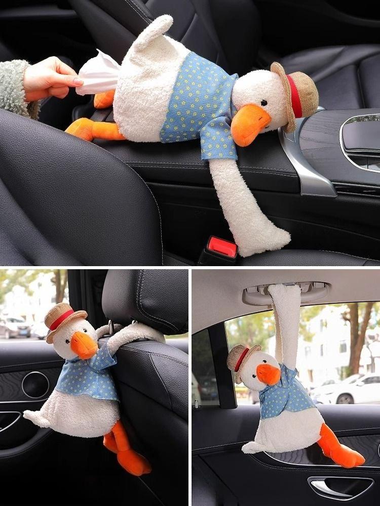 Car Cartoon Tissue Box for Men and Women, Universal Car Accessories, Home Car Drawer Paper Box