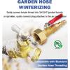 RV Winterizing Kit, RV Blowout Adapter With Shut Off Valve, Sprinkler Blowout Adapter With Quick-Connect Plug To 3/4" Garden Hose, Camper Winterize