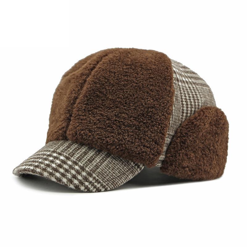 Autumn Winter Hat Women's Thick Warm Cap Plush Baseball Cap Painter Hat
