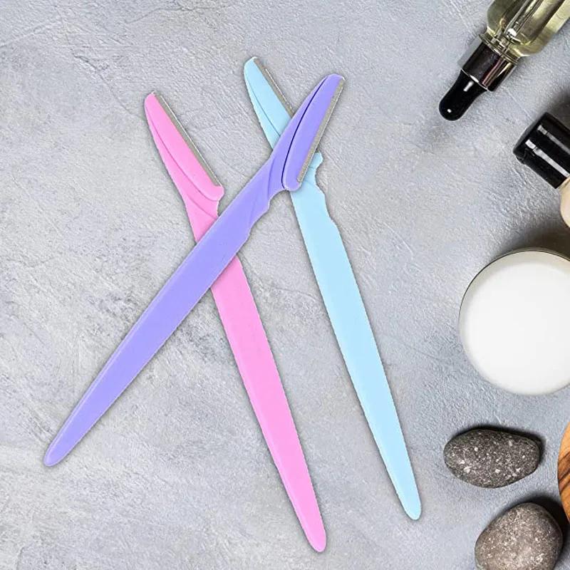 3pc Eyebrow Trimmer Safety Mini Portable Painless Face Razor Clean Blade Shaver Eye Brow Cutters Shave Hair Makeup Tool