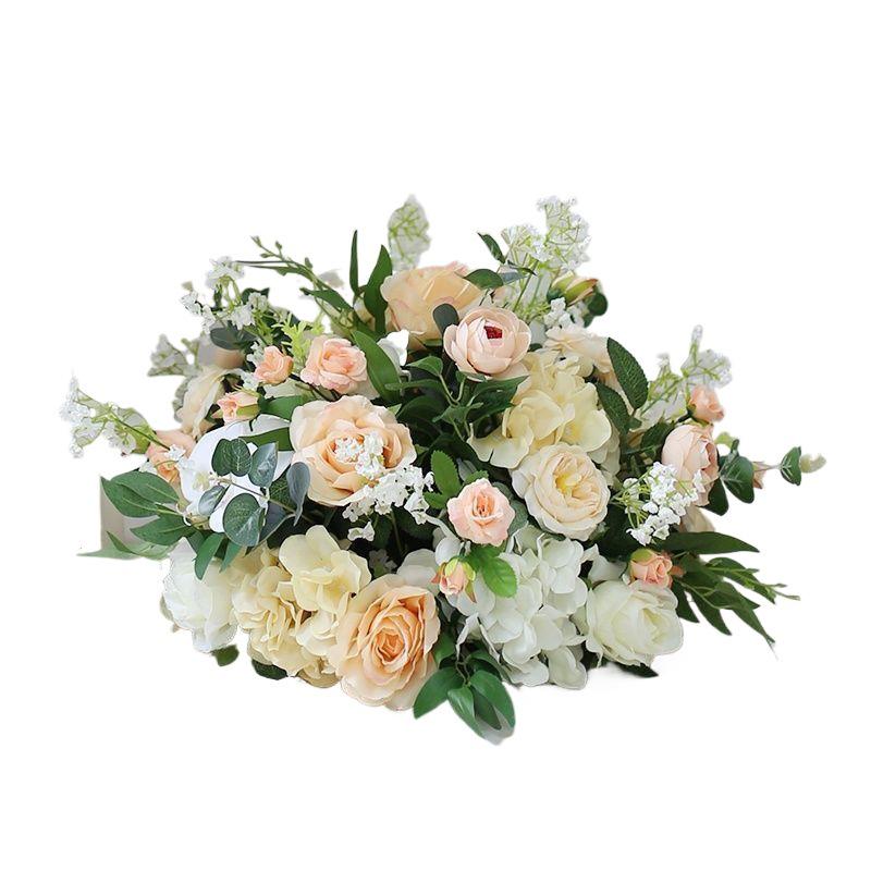 Set di Colonne Romane: Segnaletica per Corsie, Centrotavola e Decorazioni Floreali in Seta Champagne per Matrimoni ed Esposizioni