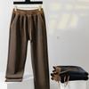 Autumn New Casual Pants for Men Loose Striped Velvet Straight Leg Pants Corduroy 9-inch Sports Pants