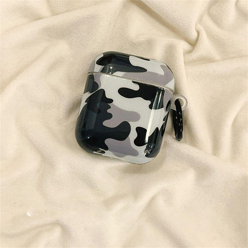 Fashion Creative Personality Colorful Camouflage Pattern Series With Hook Earphone Cover Case for AirPods 5 1 or 2 3 4 Pro 2 Pro 3