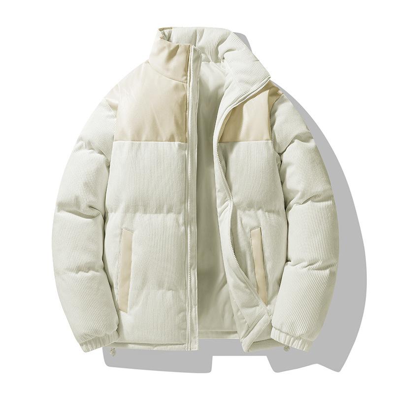 

2025 winter high-quality cotton clothes men s couple letter embroidery couple s corduroy cotton clothes winter cotton-padded clothes S абрикосовий