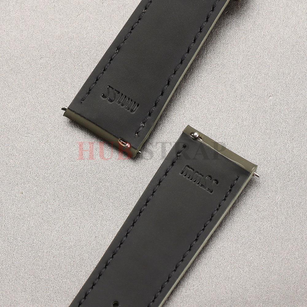18mm 20mm 22mm Genuine Calfskin Leather Watchband Business for Omega Watch Band for Seiko Butterfly Buckle Stitching Brown Strap