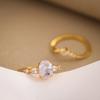New style zircon set ring European and American super flash oval shaped ring for women