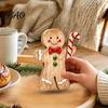 Christmas Window Display Ornaments Wooden Gingerbread Man Decor, Rustic Gingerbread, Candy Cane House Figurines, Xmas Family Gathering Decorative