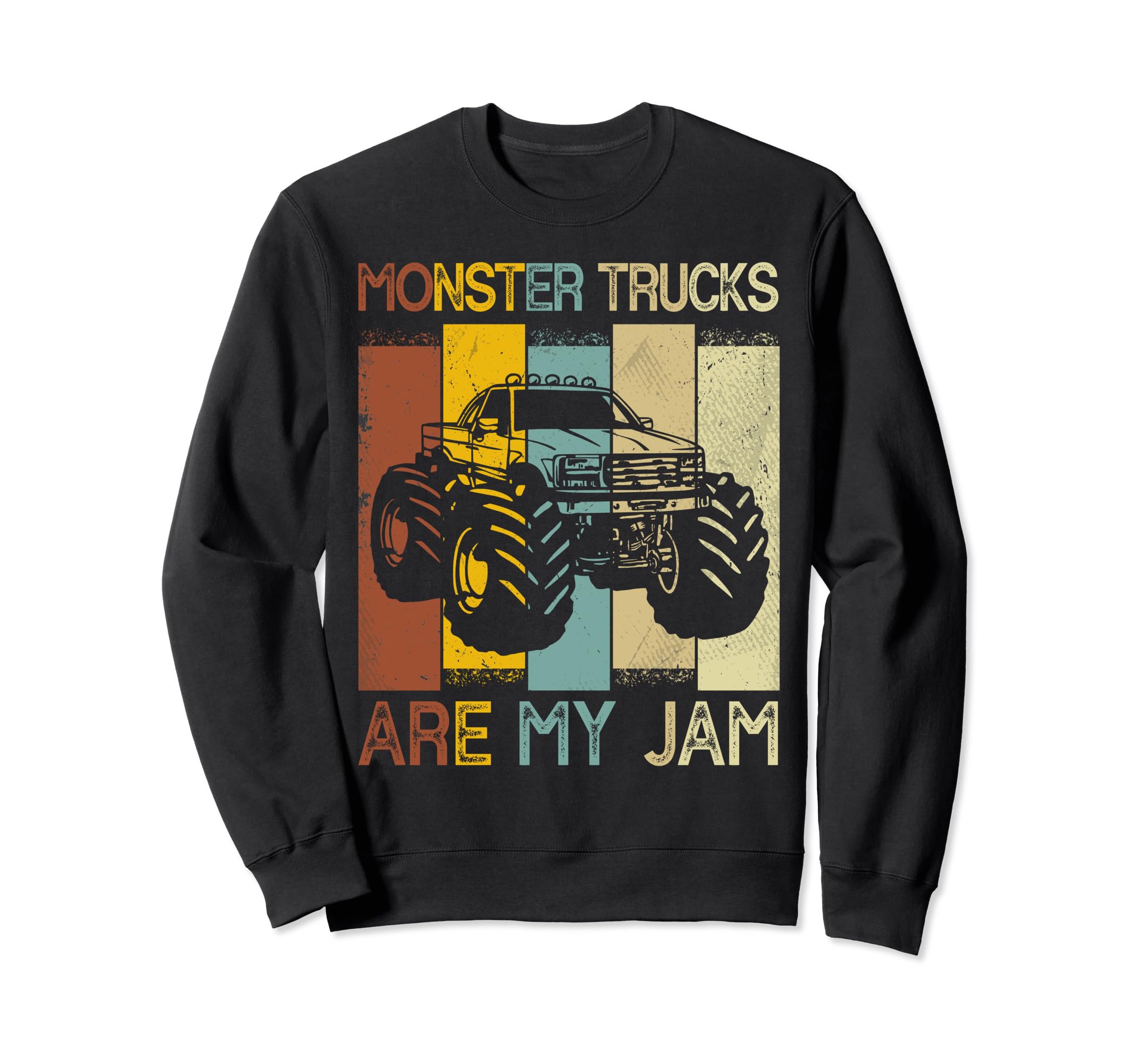 

Monster Trucks Are My Jam Retro Cool Trucker Birthday Boys Sweatshirt
