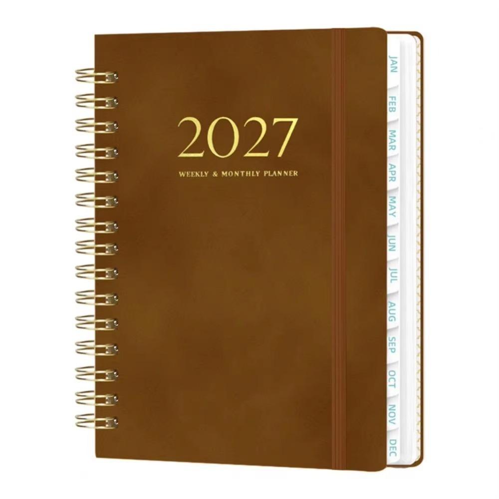 Thick Pages 2027 Weekly Planner Lightweight Spiral Planner 365-day Schedule Notebook  Work