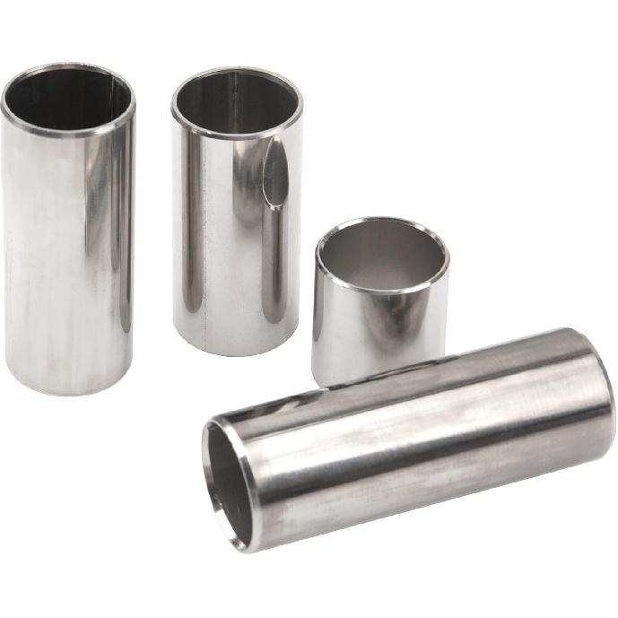 4Pcs Yootones Guitar Slides Kit 28mm/51mm/60mm/70mm Stainless Steel Slides Accessories Compatible with Electric Guitar (Silver)