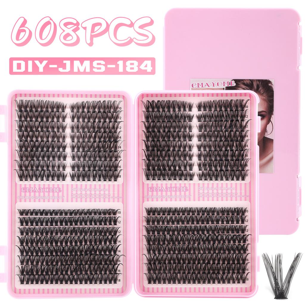 D-Song Single Cluster False Eyelashes Segmented Grafting Flower Hair 10-18Mmdiy Thick Natural Eyelashes