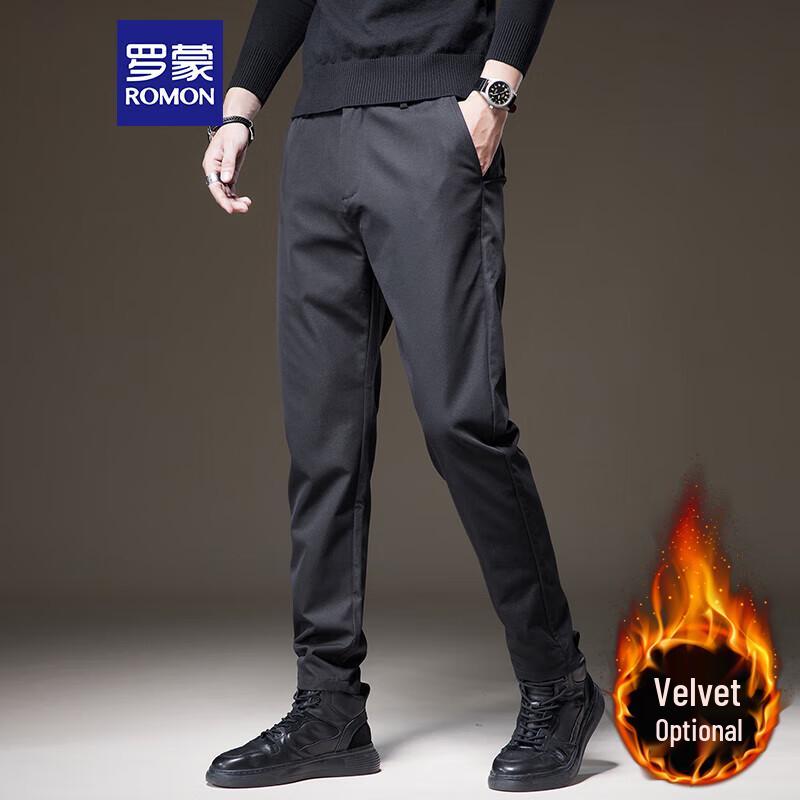 ROMON Men's Stretchy Straight Leg Casual Pants