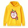 Kids Boys Girls Cute Unicorn Donut Print Pullover Hoodie Casual Long Sleeve Sweatshirt with Rainbow Sprinkles Cartoon Design for Children Daily Wear P