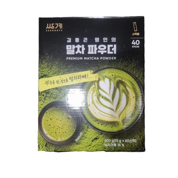Ssanggye Premium Matcha Green Tea Powder 15g x 40 Sticks 600g