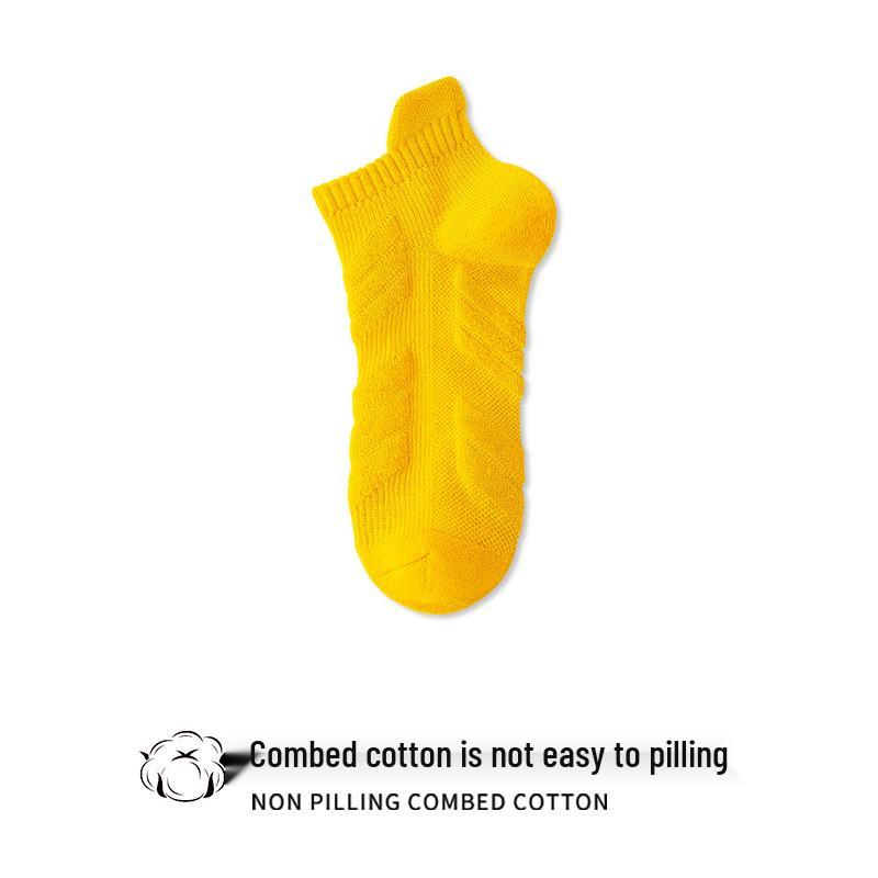 Men's Cross-Border Sports Socks: Short, Cushioned for Running & Outdoor Activities