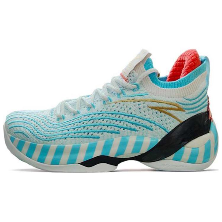 Anta KT7 Comfortable Versatile Shock Absorbing Durable High-Top Basketball Shoes Men Sneakers Iceland-Blue 112321102-1