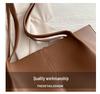 2024 Spring Retro Large Capacity Women's Tote Bag - Fashionable Single Shoulder Handbag for Commuters and Students