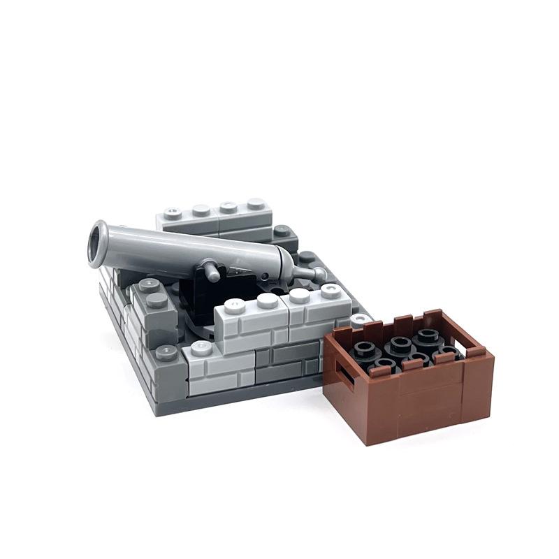 Moc Military Building Blocks Artillery Weapon Accessories Scene Assembling Children's Building Blocks