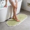 Bathroom Rug Soft Absorbent Plush Floor Mat Anti-Slip Bath Rug Quick Dry Machine Washable Long Mat for Bathroom Tub Sink Toilet