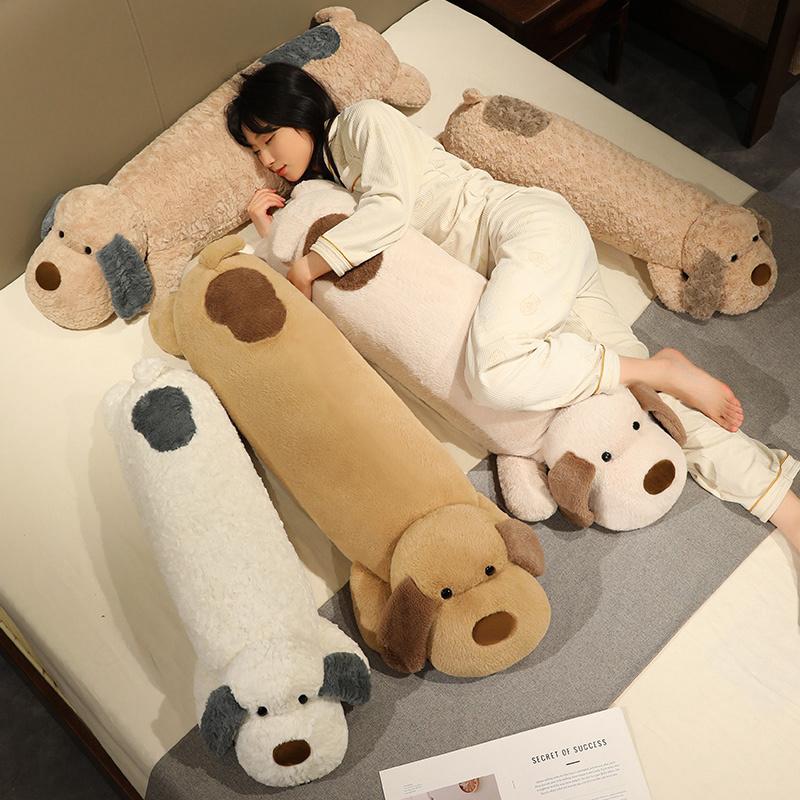 Soft Big Ear Dog Plush Pillow Stuffed Cute Puppy Baby Appease Doll Sofa Chair Cushion Home Decoration Huggable Pillow Gift