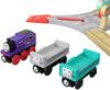 Thomas the Tank Engine Wooden Track Mean Freight Mischievous Freight Cars and Crane Set Wooden Toy GGH31 Series Cars, Charlie's [SFC Certified]