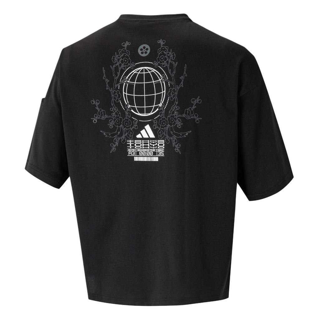 Adidas T Shirts Men's Black Crew Neck Moderate GL9633