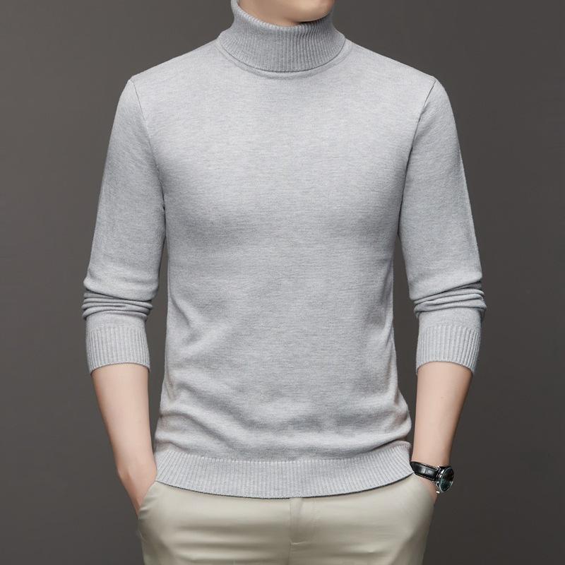 Men's Anti-pilling Non-fade Core Yarn Turtleneck Sweater Men's Fall and Winter Base Long Sleeve Warm Knit
