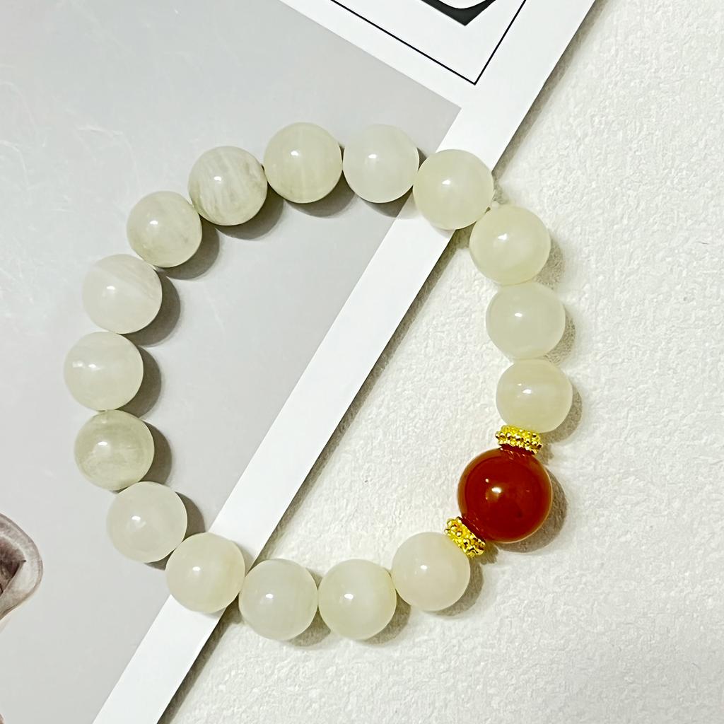 10mm Round Beads Calcite Bracelet for Women Elastic Beaded Bracelet Natural Stone Bangle DIY Jewelry Gifts