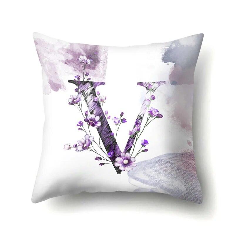 Home Bedroom Sofa Car Decorative Pillowcase Floral Letter  Plant Tree  Cushion Cover