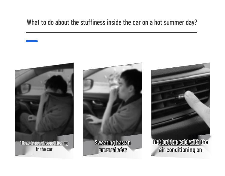 Dual-Head Rotatable Portable Car Fan