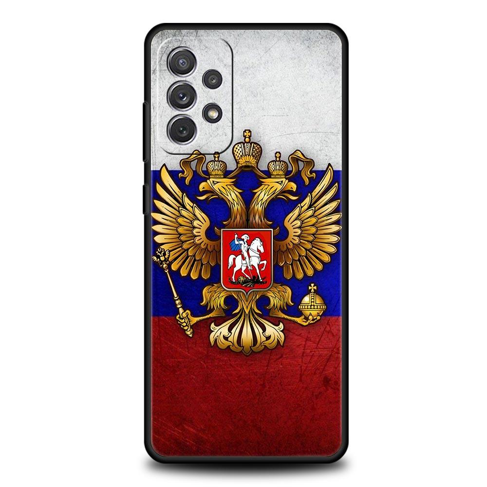 Russia Russian Flags Emblem Phone Case for Samsung Galaxy A13 A51 A71 A21S A12 A11 A31 A41 A23 A53 A73 A52 A32 5G A03S A01 Cover