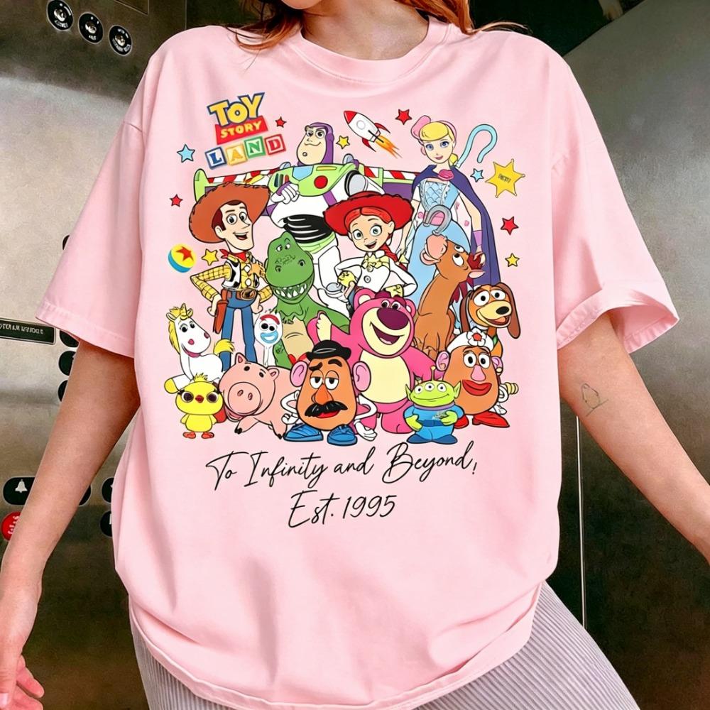 2026 New Toy Story Lobo Christmas Cotton Women's Casual Fashion Loose Short Sleeve