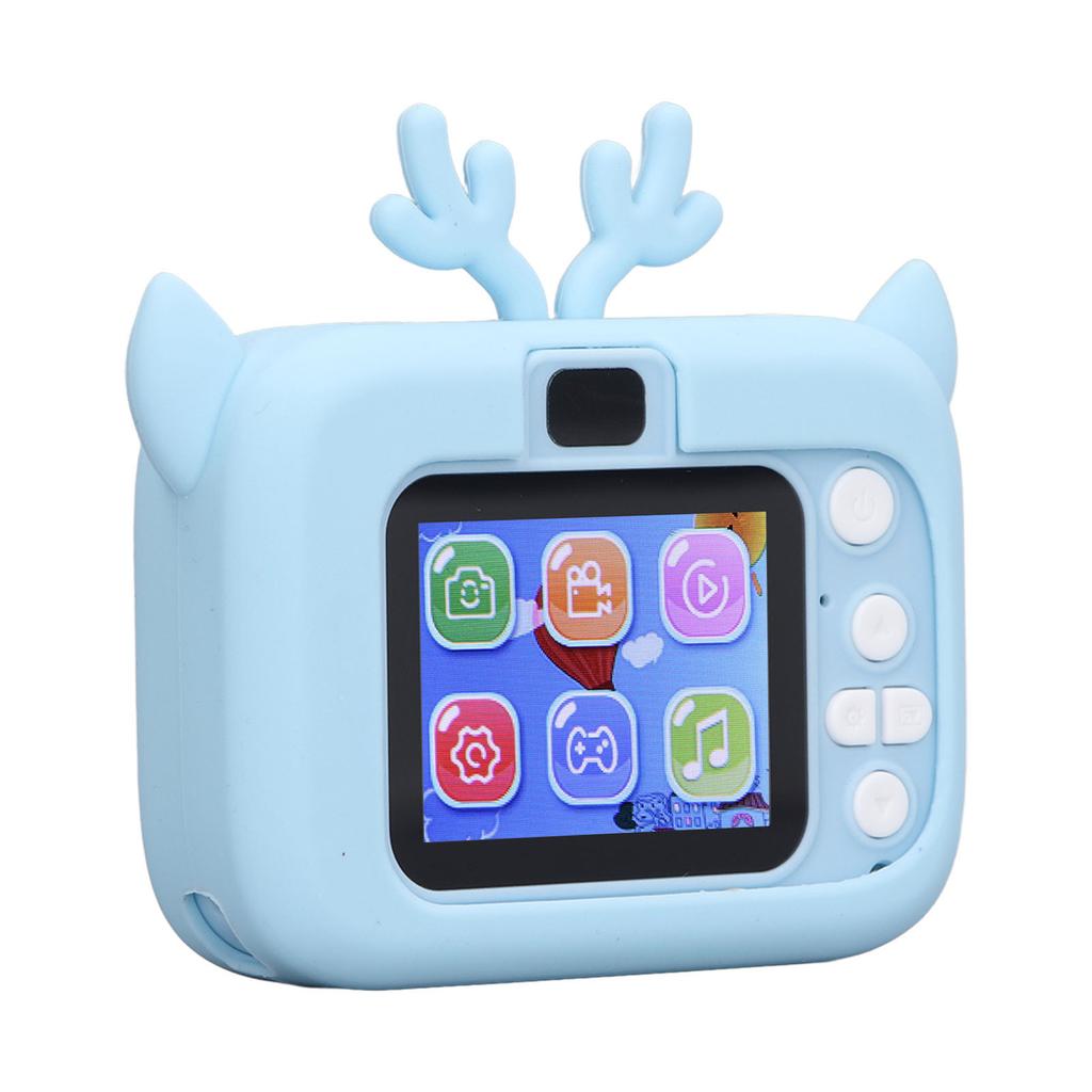 2in Kinderkamera 20MP HD Video Fotografie Digitalkamera für Kinder Eingebaute Batterie USB-Aufladung Blau Weiß