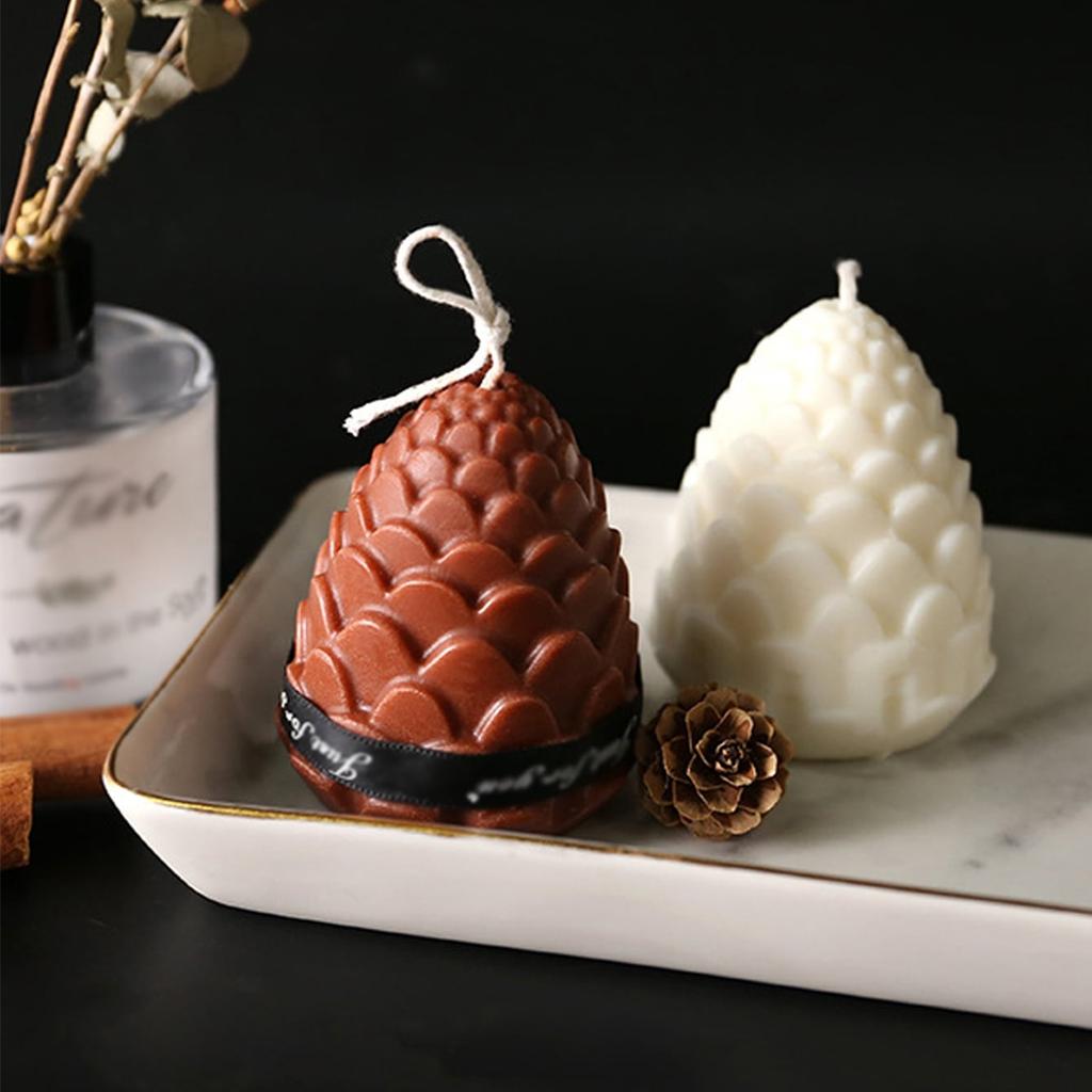 1 Stück Kiefernzapfen Silikon Kerzenform für DIY Aromakerzenherstellung Resin Seifenform Weihnachtsgeschenke Bastelbedarf Heimdeko