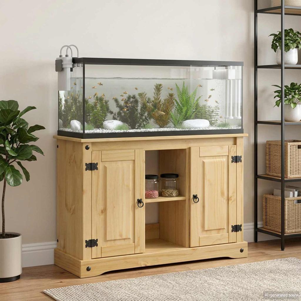 vidaXL CORONA Aquarium Stand - Brown, 101.5 x 37 x 73 cm