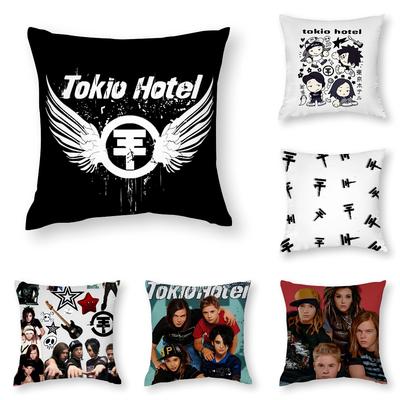 Varmt Rockeband Tokios Hotels Putevar 3D-trykk Polyesterfiber 40*40cm Hjemmesofa Kastepynt Festivalgave