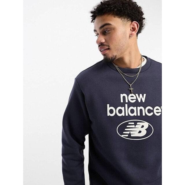 

Темно-синий свитшот New Balance Essentials Novelty