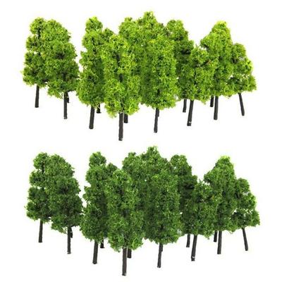 20PCS Landschaft Modell Bäume Kit Eisenbahn Layout Maßstab Landschaft Miniatur Dekor