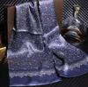 100% Natural Silk Double Layer Cravat Men's Silk Printed Long Scarf Premium Gift for Men 28x160cm