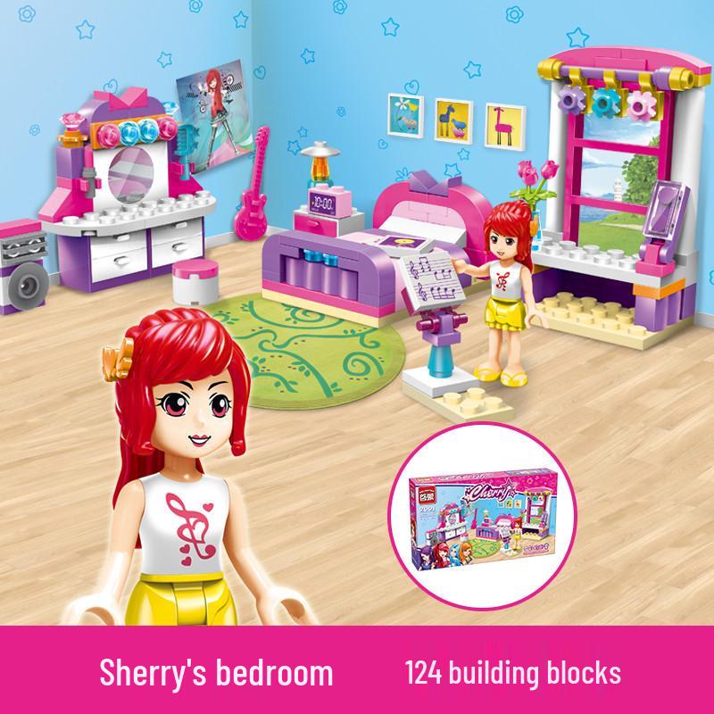 Shirley Series Enlightenment Building Blocks: Educational Villa House Puzzle for Girls