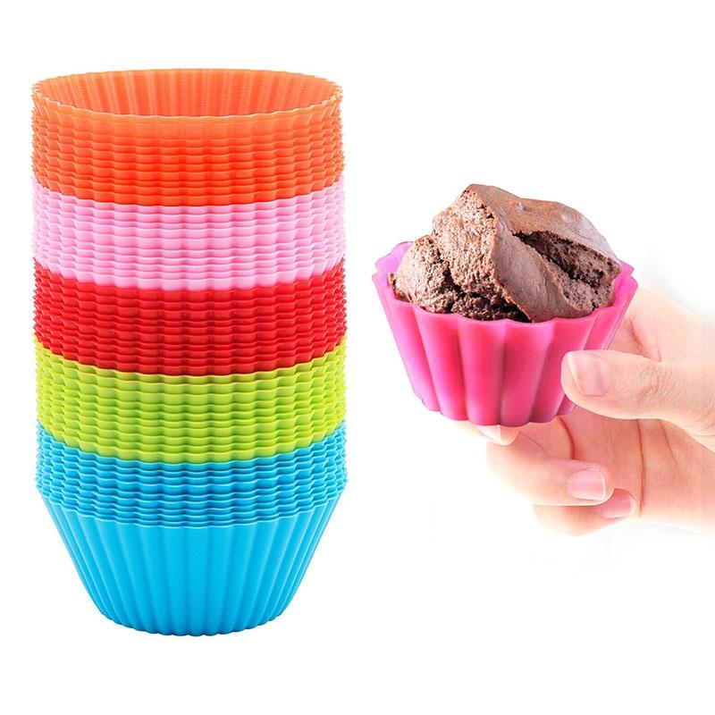 Bake Muffin Cup 7cm Round Silicone Cupcake Mold